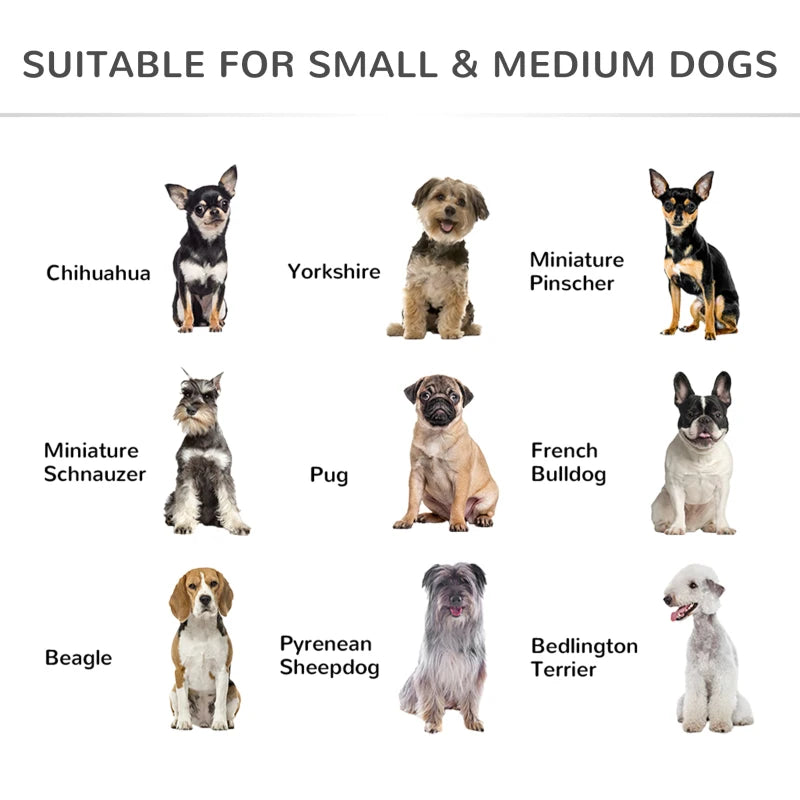 PawHut Elevated Dog Bed with Breathable Fabric, Foldable Pet Cot with Heavy Duty Steel Frame, Portable Cooling Pet Bed for Indoor & Outdoor Use