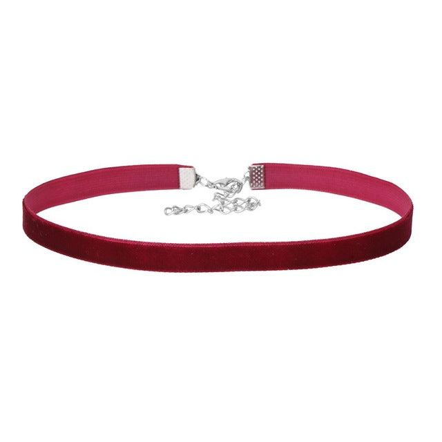 2017 New Fashion Style Choker Necklace for Women - Black Pink Velvet Chokers Collar Necklaces