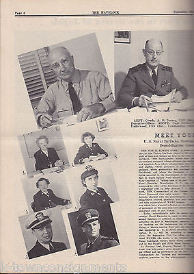 Havelock Waves Women Military Training Vintage WWII News Magazine 1945
