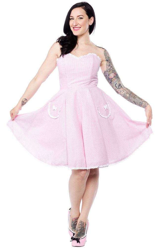 WAX POETIC CLOTHING SEERSUCKER SABRINA DRESS