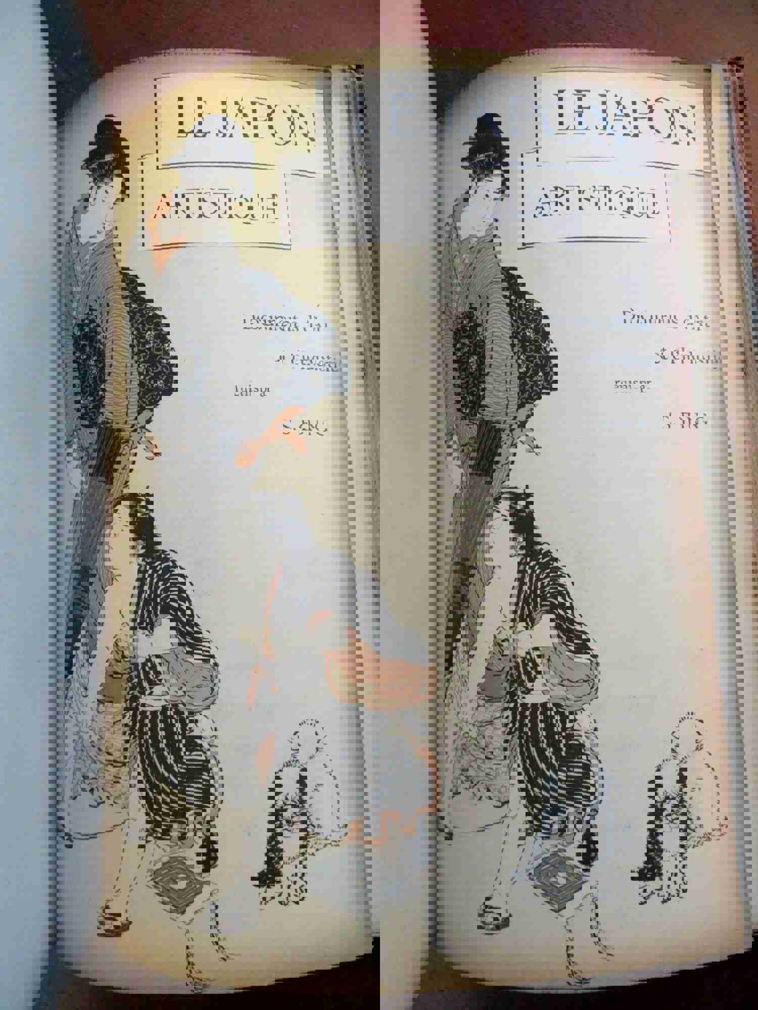 Artistic Japan Le Japon Artistique c. 1889 S Bing Leather Book with Color Plates