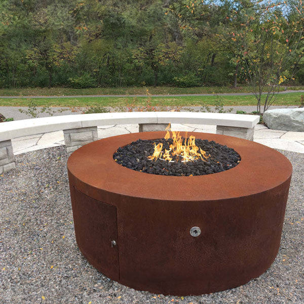The Outdoor Plus Round Unity Fire Pit with Propane Access Door