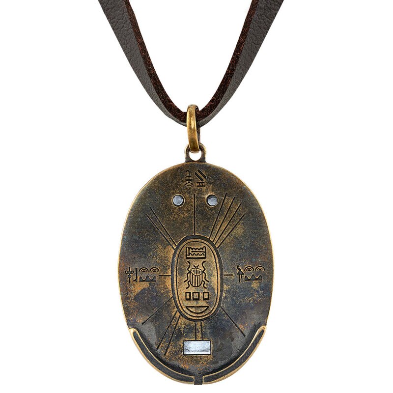 Superhero Moon Cosplay Knight Egyptian Scarab Compass Necklace Pendant Unisex Jewelry