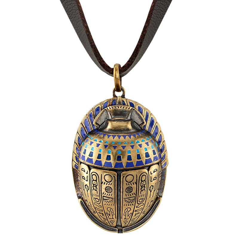Superhero Moon Cosplay Knight Egyptian Scarab Compass Necklace Pendant Unisex Jewelry