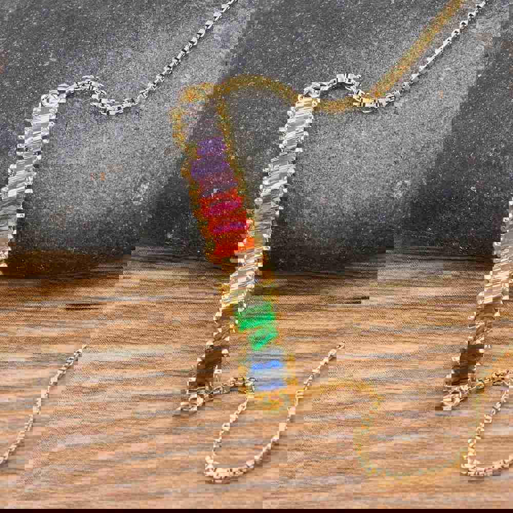 The Rainbow Emerald Cut Necklace