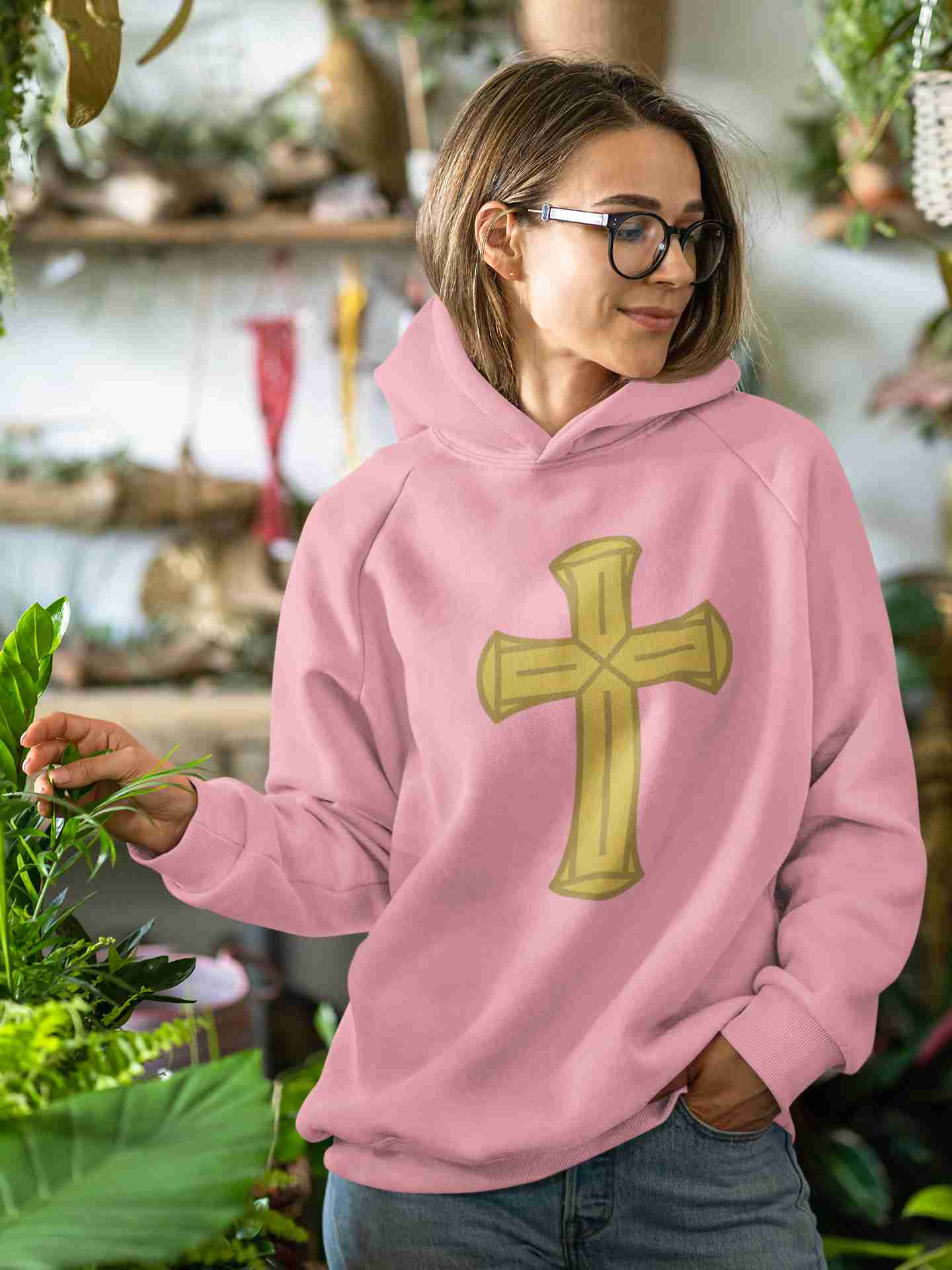 F&H Christian Gold Cross Women's Hoodie