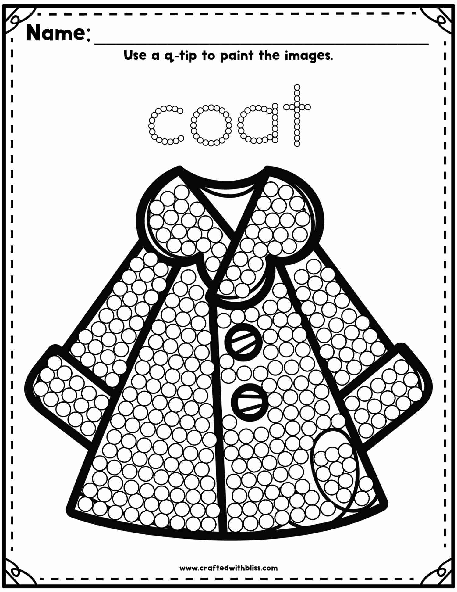 Winter Q-Tip Painting Activity Kit - Fun Fine Motor Skill Craft for Kids