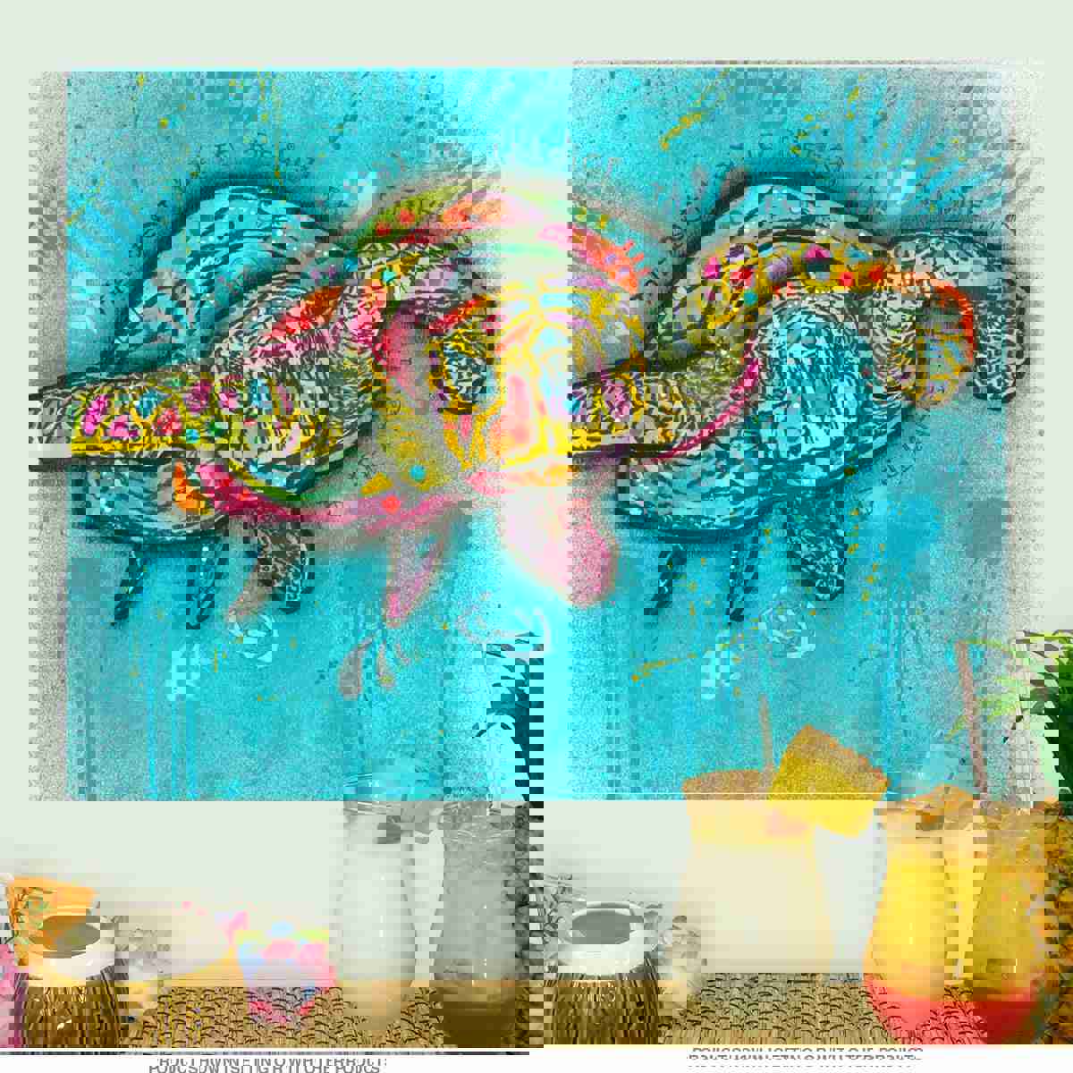 Sea Turtle Dean Russo Pop Art Wall Decal