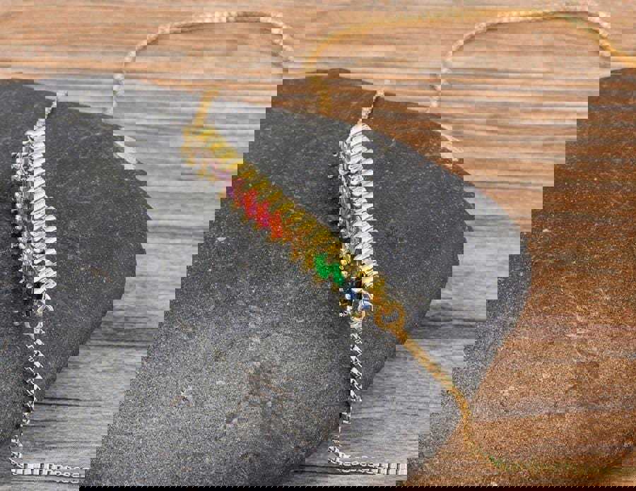 The Rainbow Emerald Cut Necklace