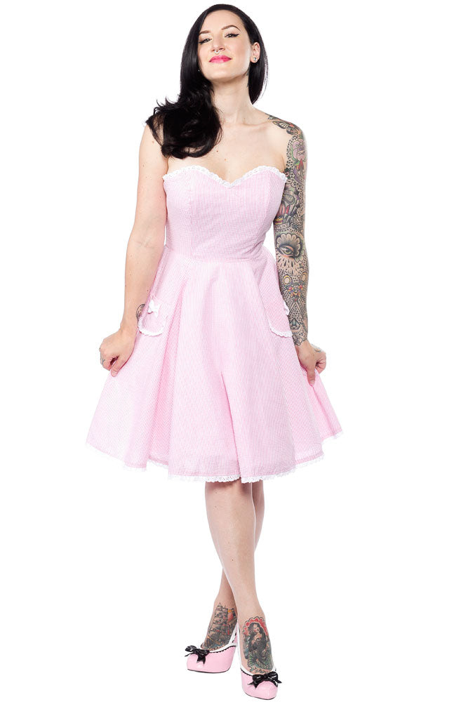 WAX POETIC CLOTHING SEERSUCKER SABRINA DRESS