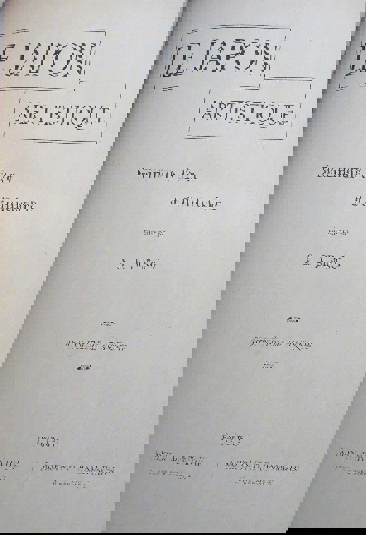 Artistic Japan Le Japon Artistique c. 1889 S Bing Leather Book with Color Plates