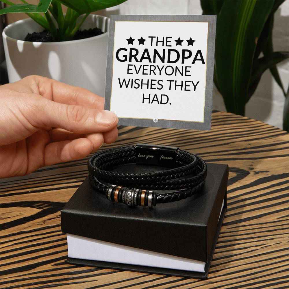 Keepsake Braided Leather Bracelet for Men - Heartfelt Gift for Christmas or Birthday