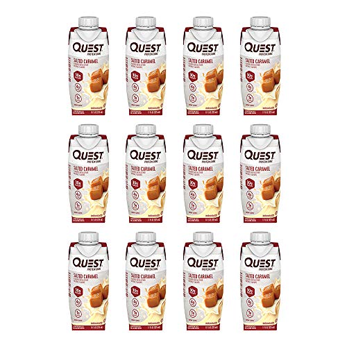 Quest Nutrition Ready to Drink Salted Caramel Protein Shake, High Protein, Low Carb, Gluten Free, Keto Friendly, 11 Fl Oz (Pack of 12)