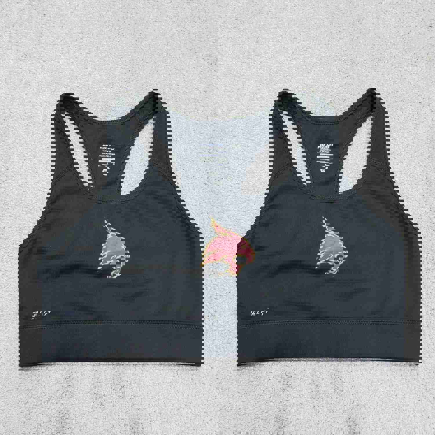 Nike Women's Activewear Sports Bra - Racerback Sleeveless Logo Black (Size Medium)
