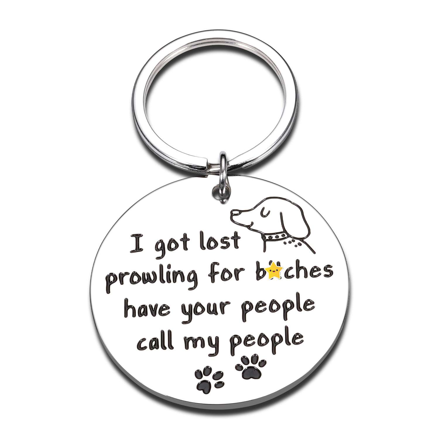 Funny Personalized Pet Tag for Dogs and Cats - Stainless Steel Collar Tag