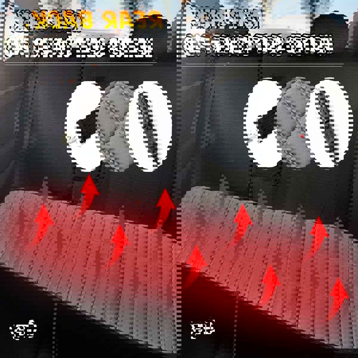 12V Car Heated Seat Cushion Cover - Winter Warmer Pad for Auto (42W)