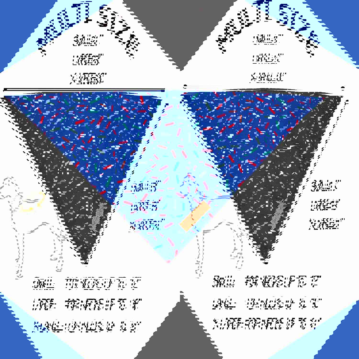 Realeaf Dog Birthday Bandanas 2 Pack - Premium Durable Fabric, Multiple Sizes (Large)