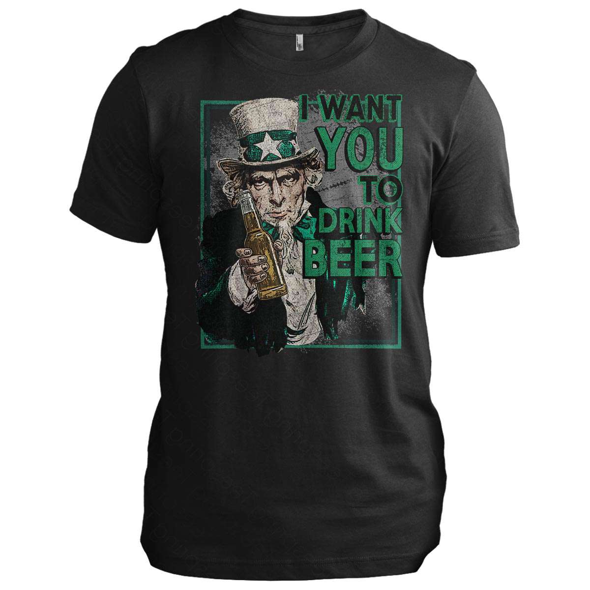 Uncle Sam Patriotic Beer Design for Military and Veterans