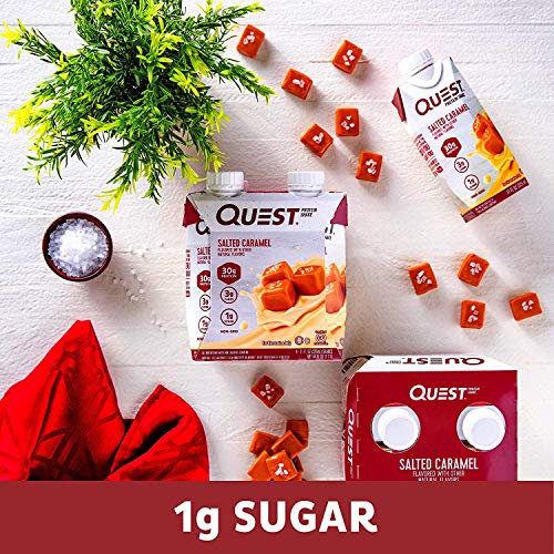Quest Nutrition Ready to Drink Salted Caramel Protein Shake, High Protein, Low Carb, Gluten Free, Keto Friendly, 11 Fl Oz (Pack of 12)