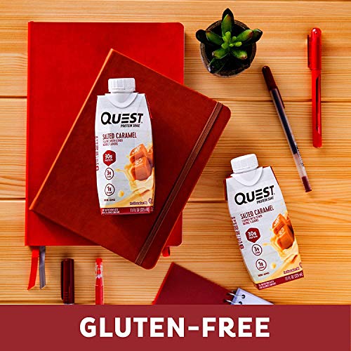 Quest Nutrition Ready to Drink Salted Caramel Protein Shake, High Protein, Low Carb, Gluten Free, Keto Friendly, 11 Fl Oz (Pack of 12)