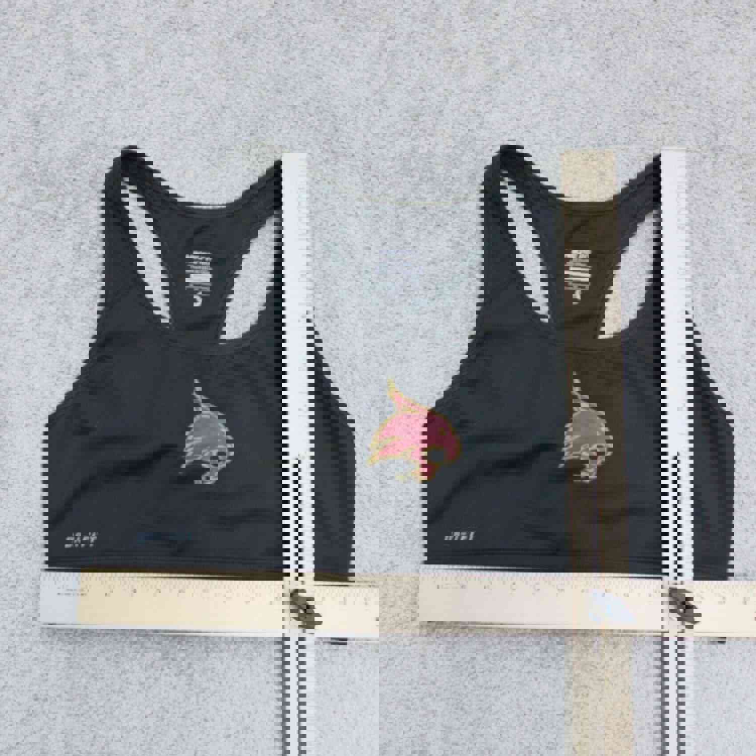 Nike Women's Activewear Sports Bra - Racerback Sleeveless Logo Black (Size Medium)