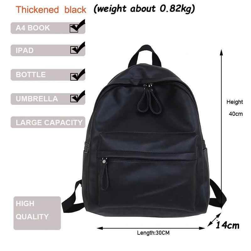 Large Capacity Leather School Bags - Teenager Cool Backpack WV1248