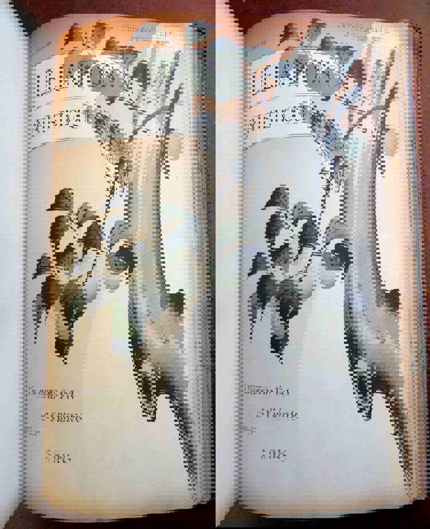 Artistic Japan Le Japon Artistique c. 1889 S Bing Leather Book with Color Plates