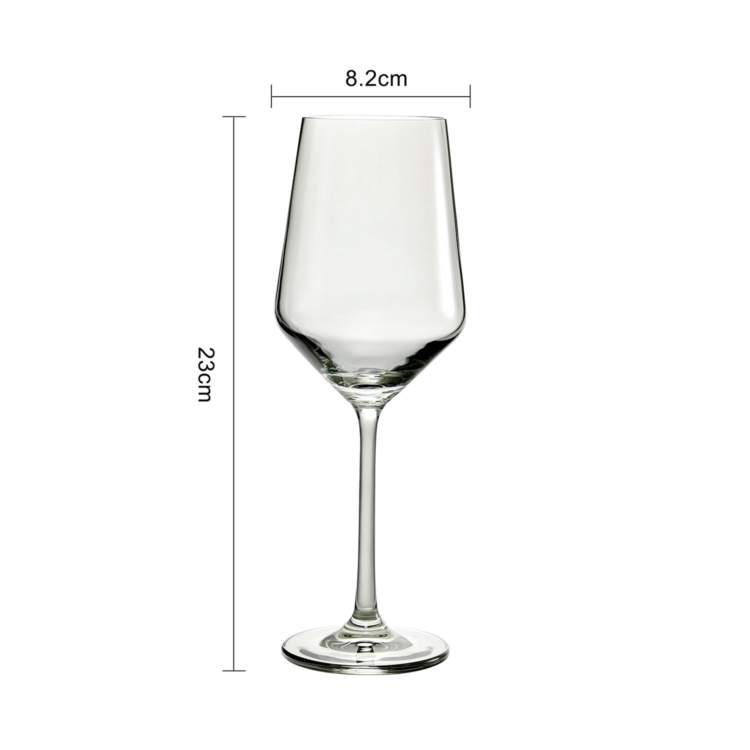 Colored Wine Glass Set - 6 Elegant Italian Style Stemmed Glasses for Red & White Wine