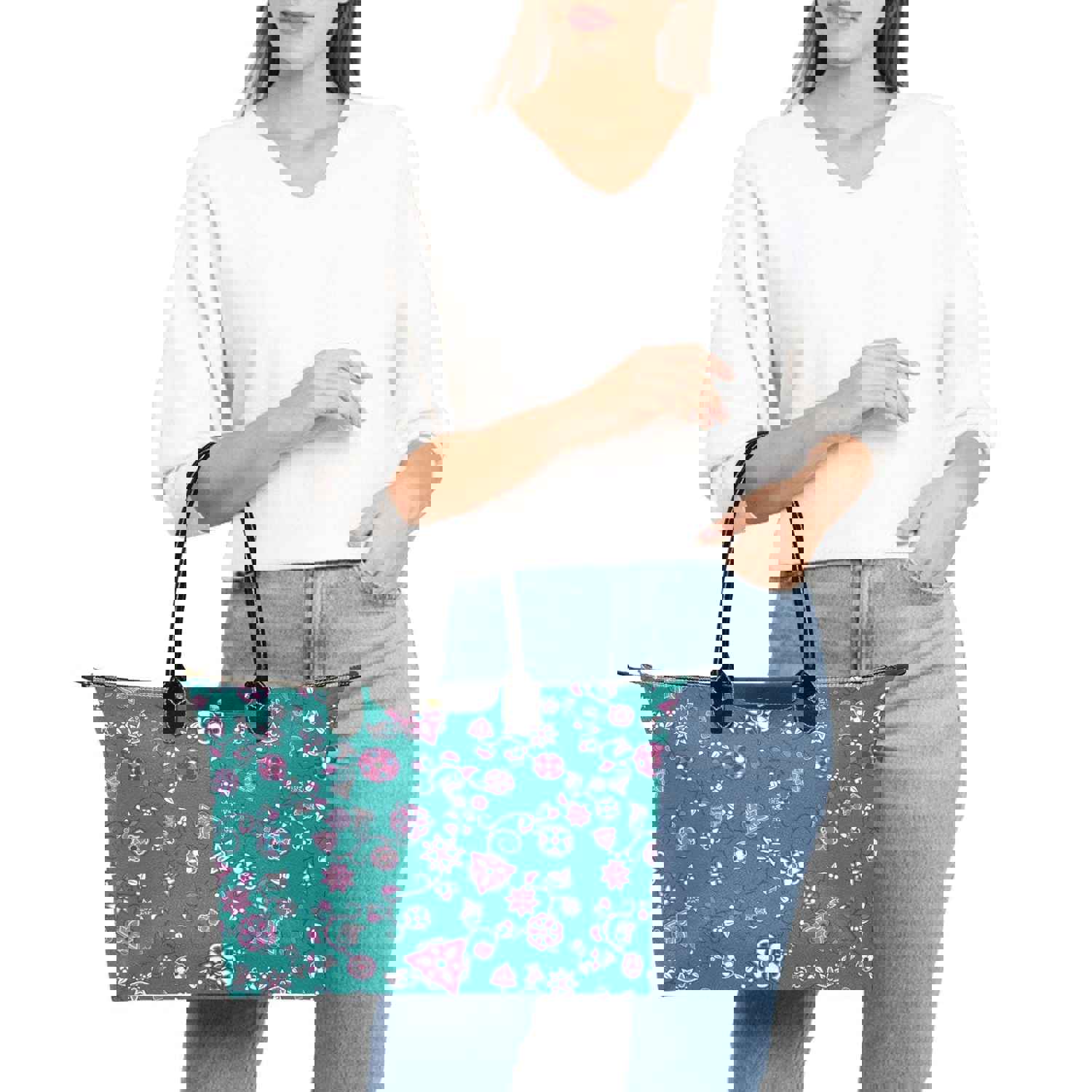 Burgundy Bloom Single-Shoulder Lady Handbag