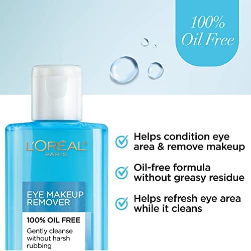 L'Oreal Paris Skincare Dermo-Expertise Oil-Free Eye Makeup Remover, Gentle Eye Makeup Remover, 4 fl. oz.