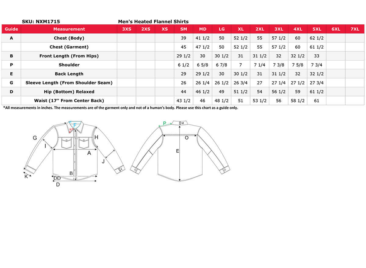 Nexgen Heat NXM1715SET Men's Scorcher Grey Heated Cotton Denim Jacket with Battery Pack