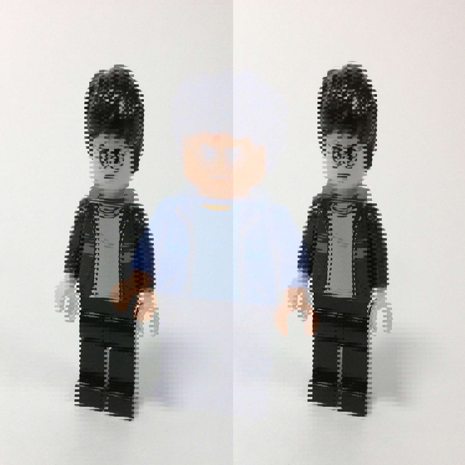 LEGO Harry Potter / Order of the Phoenix Minifigure - Dark Blue Open Jacket with Stripe, Black Legs