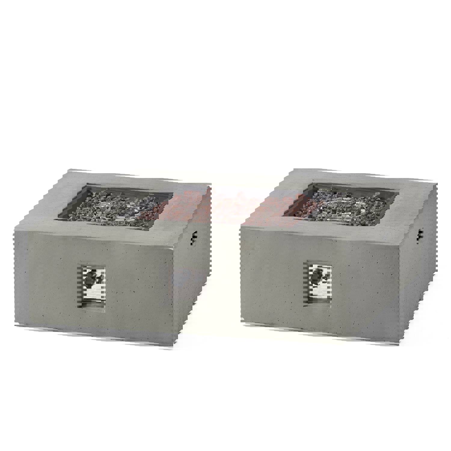 Coral Outdoor Aluminum 4 Seater Chat Set with Fire Pit