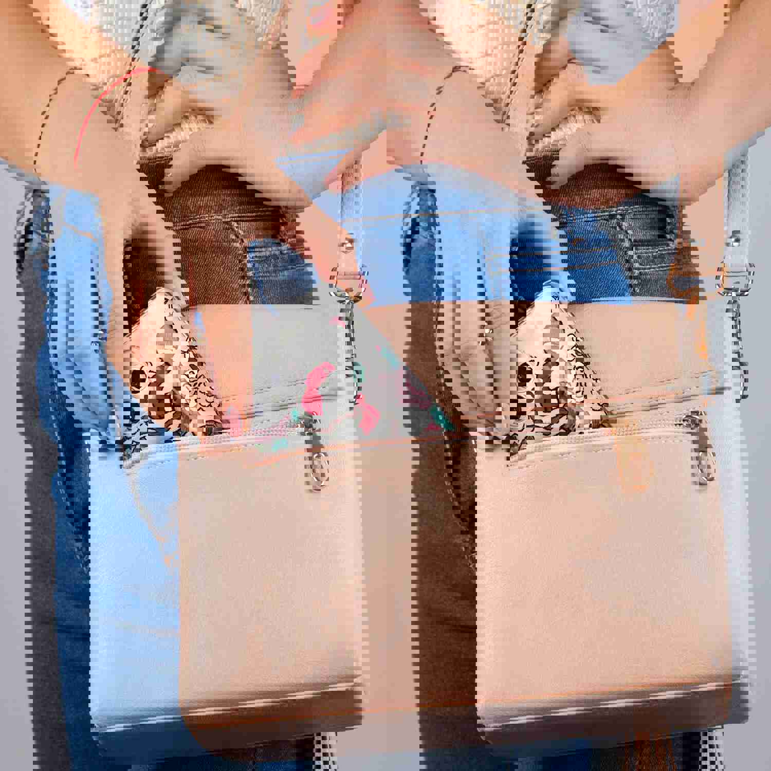 High-Quality TPU Clear Case with Flower Snake Design for iPhone & Samsung Phones