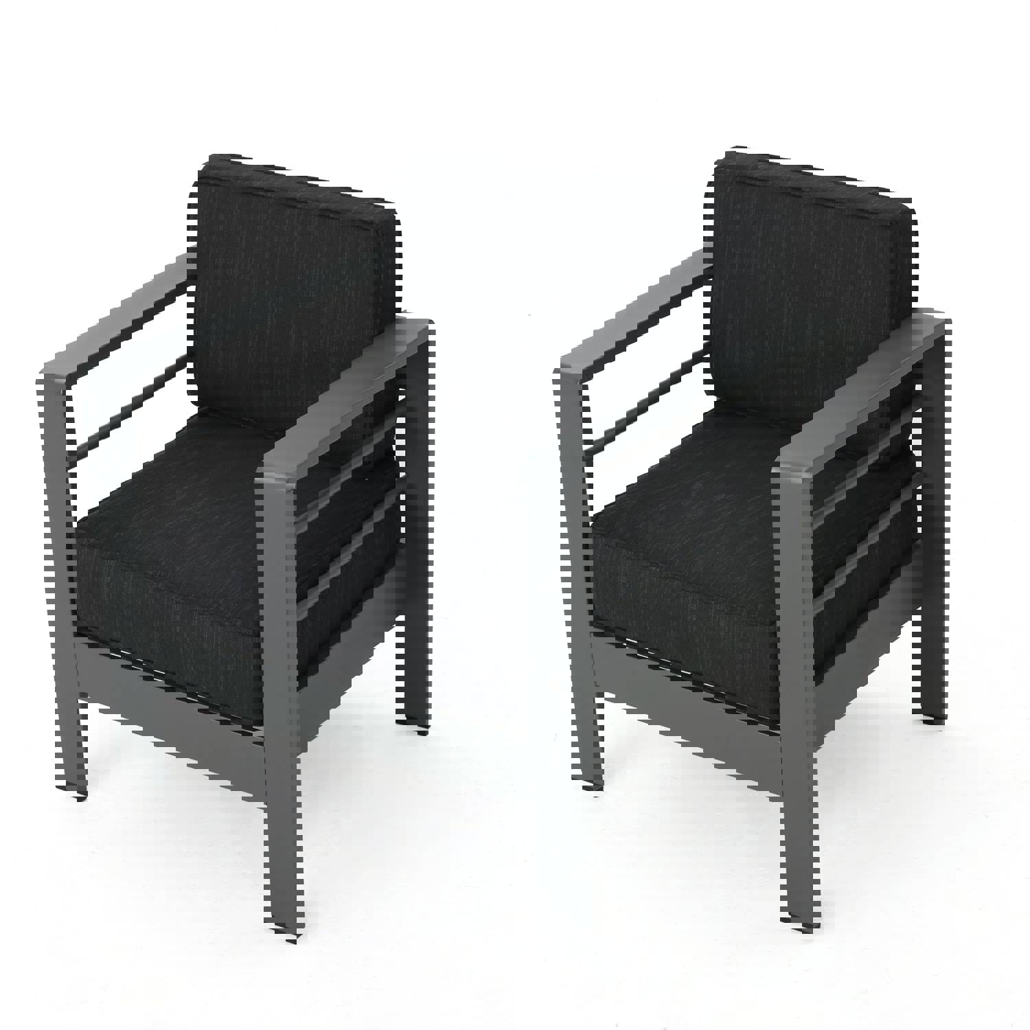 Coral Outdoor Aluminum 4 Seater Chat Set with Fire Pit