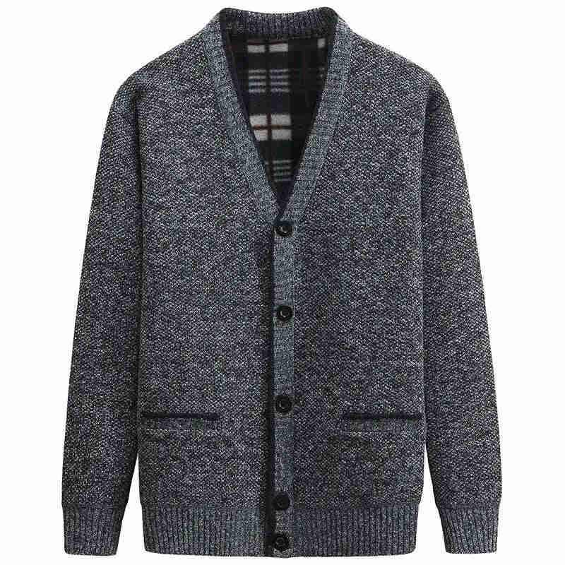 Nukty New Men's V-Neck Knitted Cardigan for Autumn and Winter