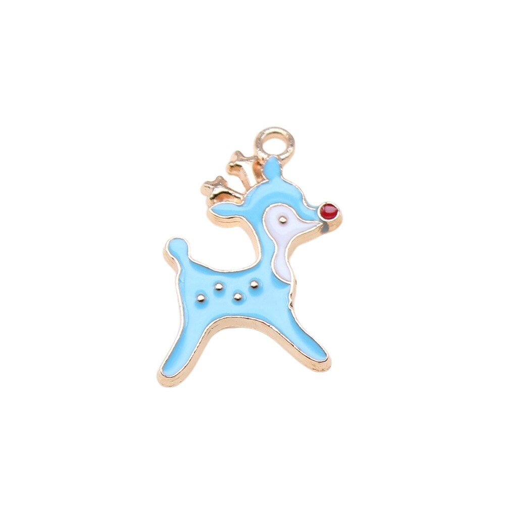 WYSIWYG 10pcs 21x14mm 5 Colors Enamel Deer Charms Pendant For DIY Jewelry Making