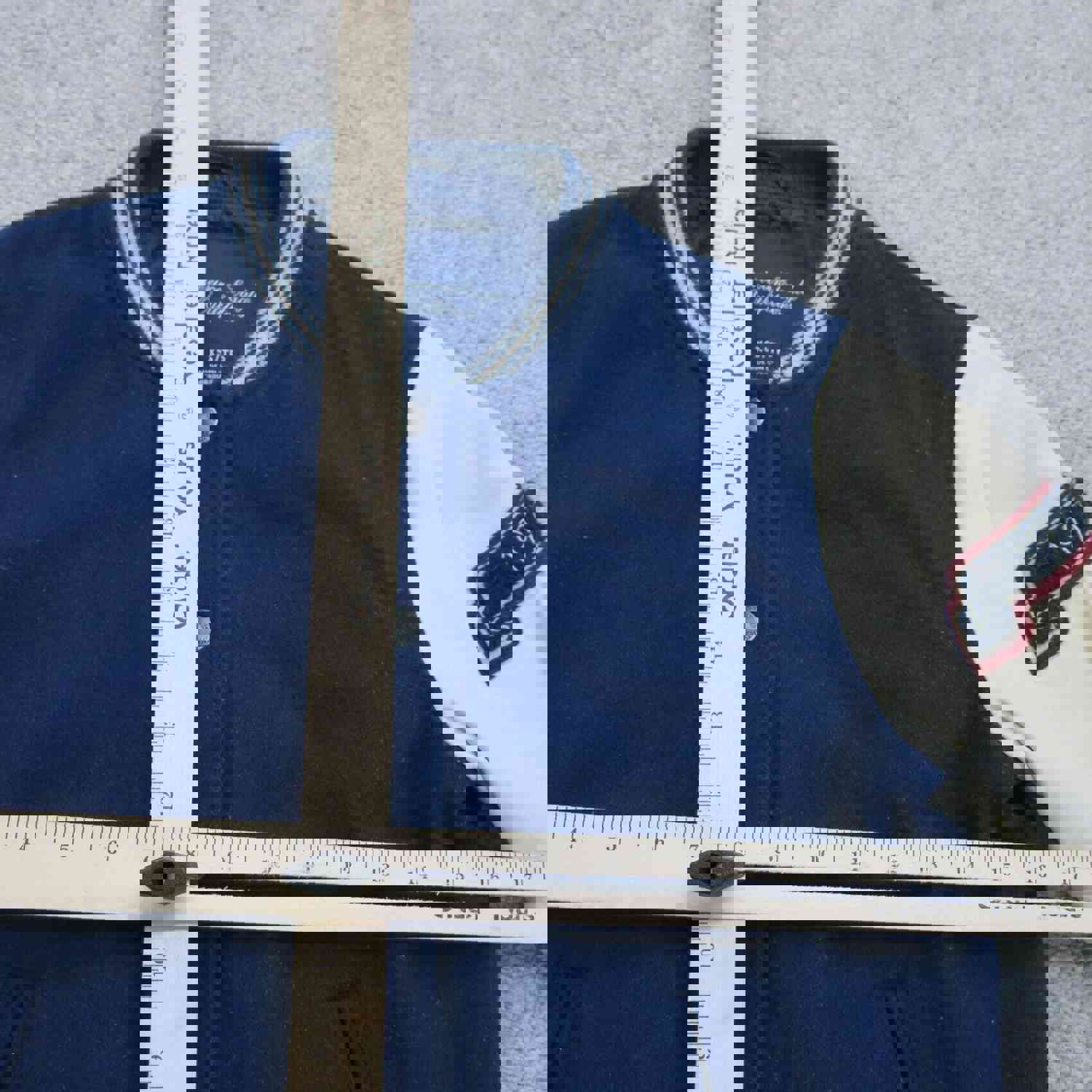 American Eagle Women's X Small Blue Bomber Jacket - Long Sleeve Outdoor Coat with Button