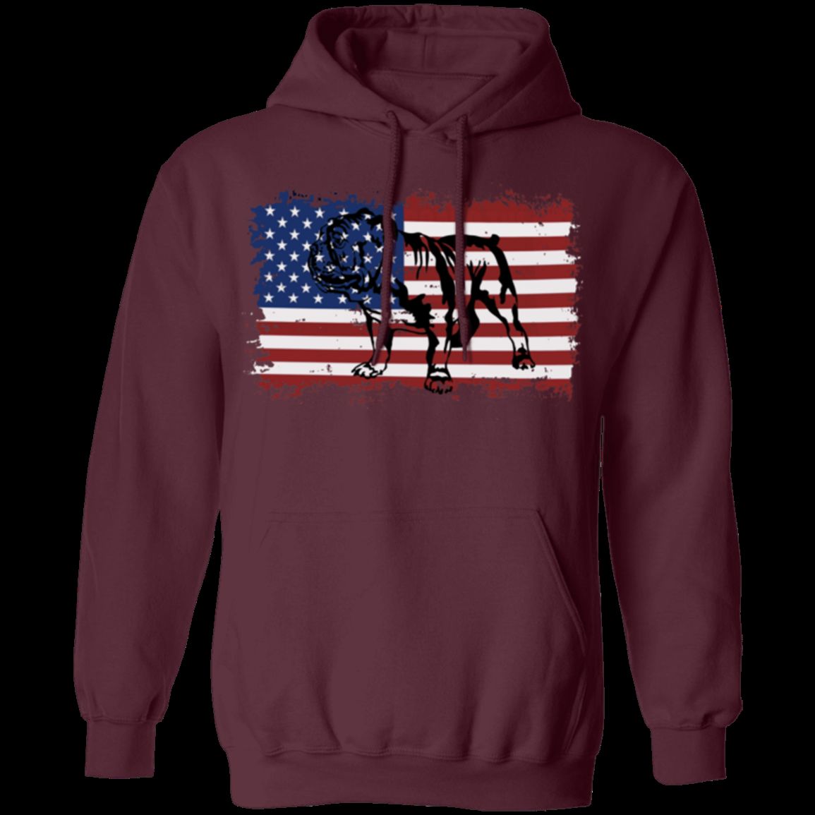 VINTAGE ENGLISH STYLE BULLDOG AMERICAN Pullover Hoodie