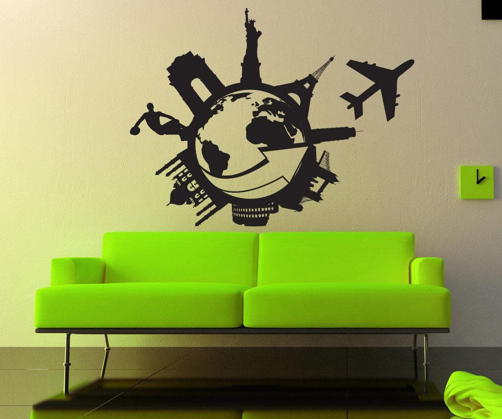 Vinyl Wall Decal Sticker Travel the World #1206