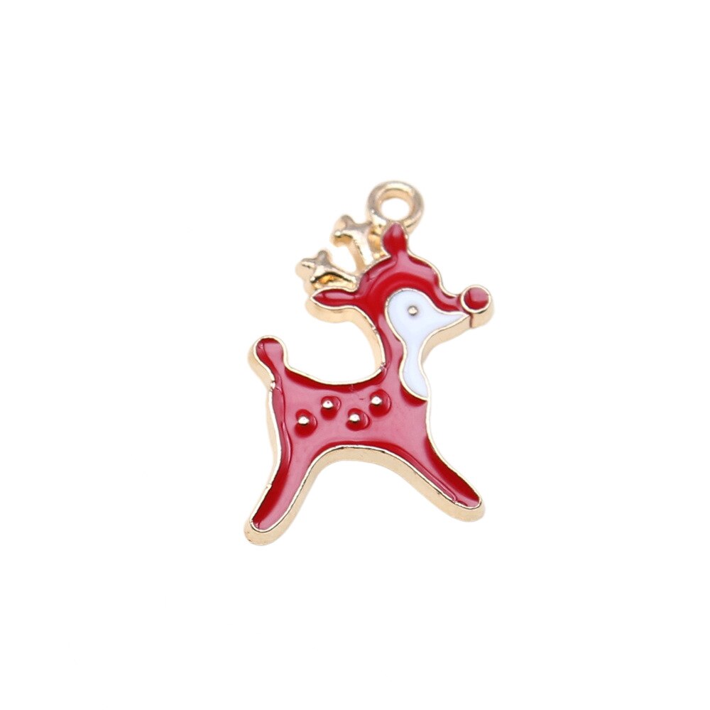 WYSIWYG 10pcs 21x14mm 5 Colors Enamel Deer Charms Pendant For DIY Jewelry Making