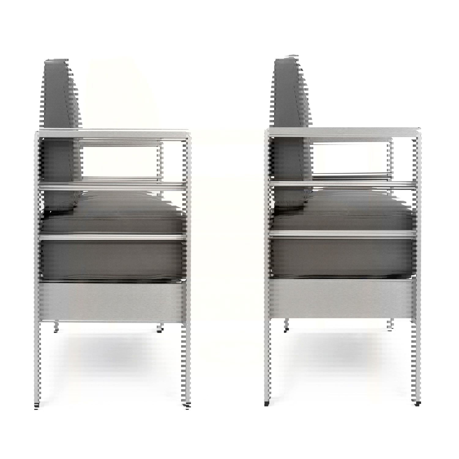 Coral Outdoor Aluminum 4 Seater Chat Set with Fire Pit