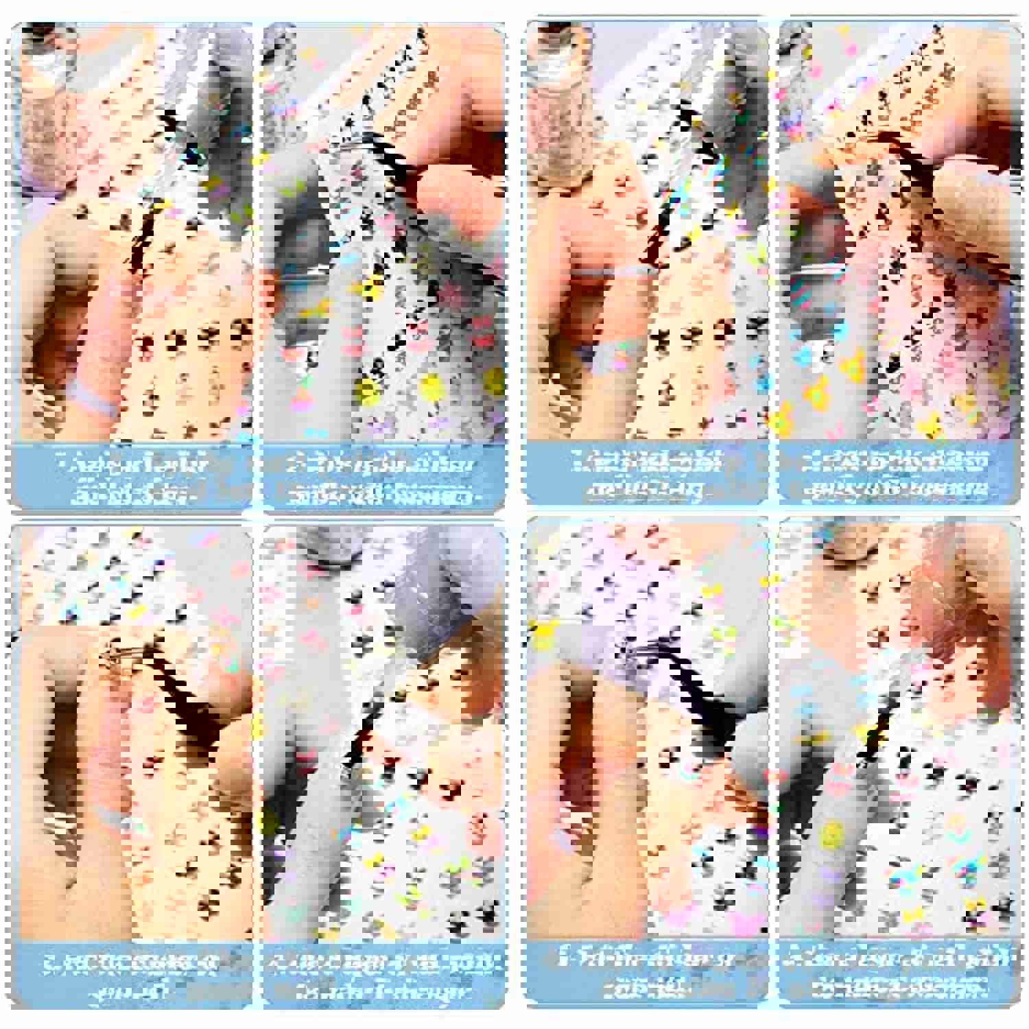 8Pcs Easter Nail Art Stickers - 3D Self-Adhesive Nail Foil Decals for Women and Girls