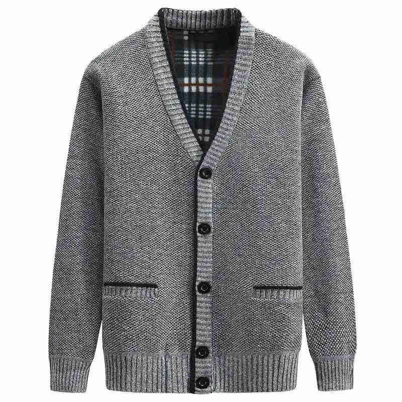 Nukty New Men's V-Neck Knitted Cardigan for Autumn and Winter