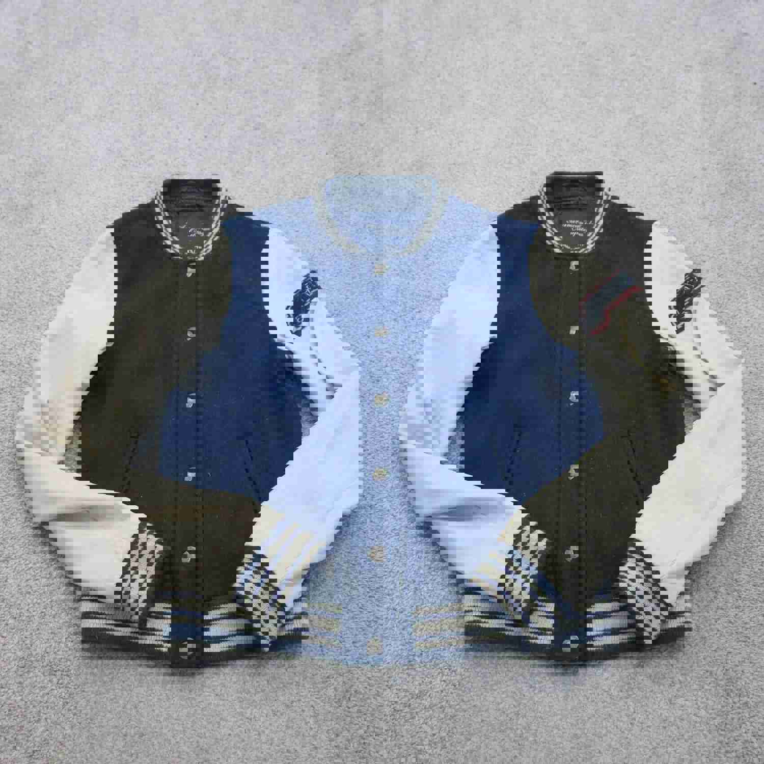 American Eagle Women's X Small Blue Bomber Jacket - Long Sleeve Outdoor Coat with Button