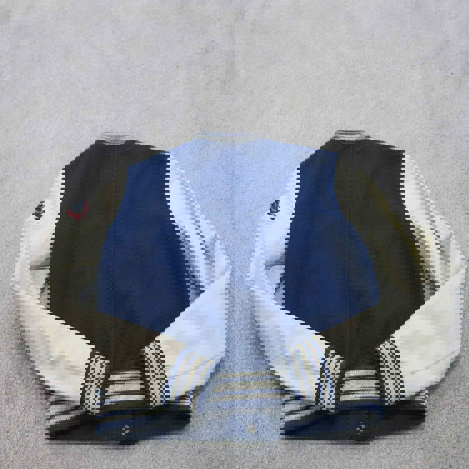 American Eagle Women's X Small Blue Bomber Jacket - Long Sleeve Outdoor Coat with Button