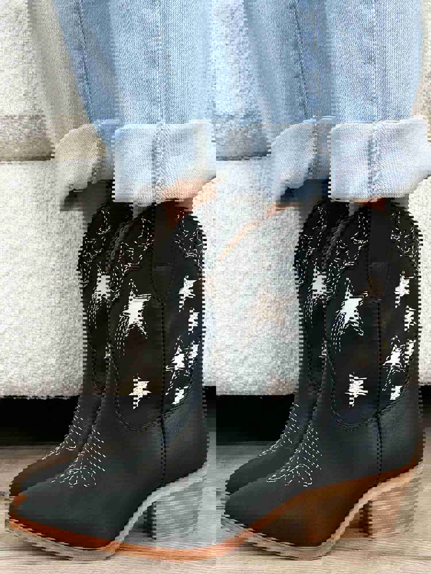 Star Gazer Western Boots - Black