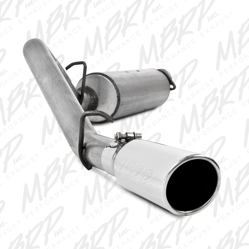 MBRP S5500AL Cat Back Exhaust System Single Side Aluminized Steel For 00-06 Jeep Wrangler TJ Inline-4 2.5L, Inline-6 4.0L