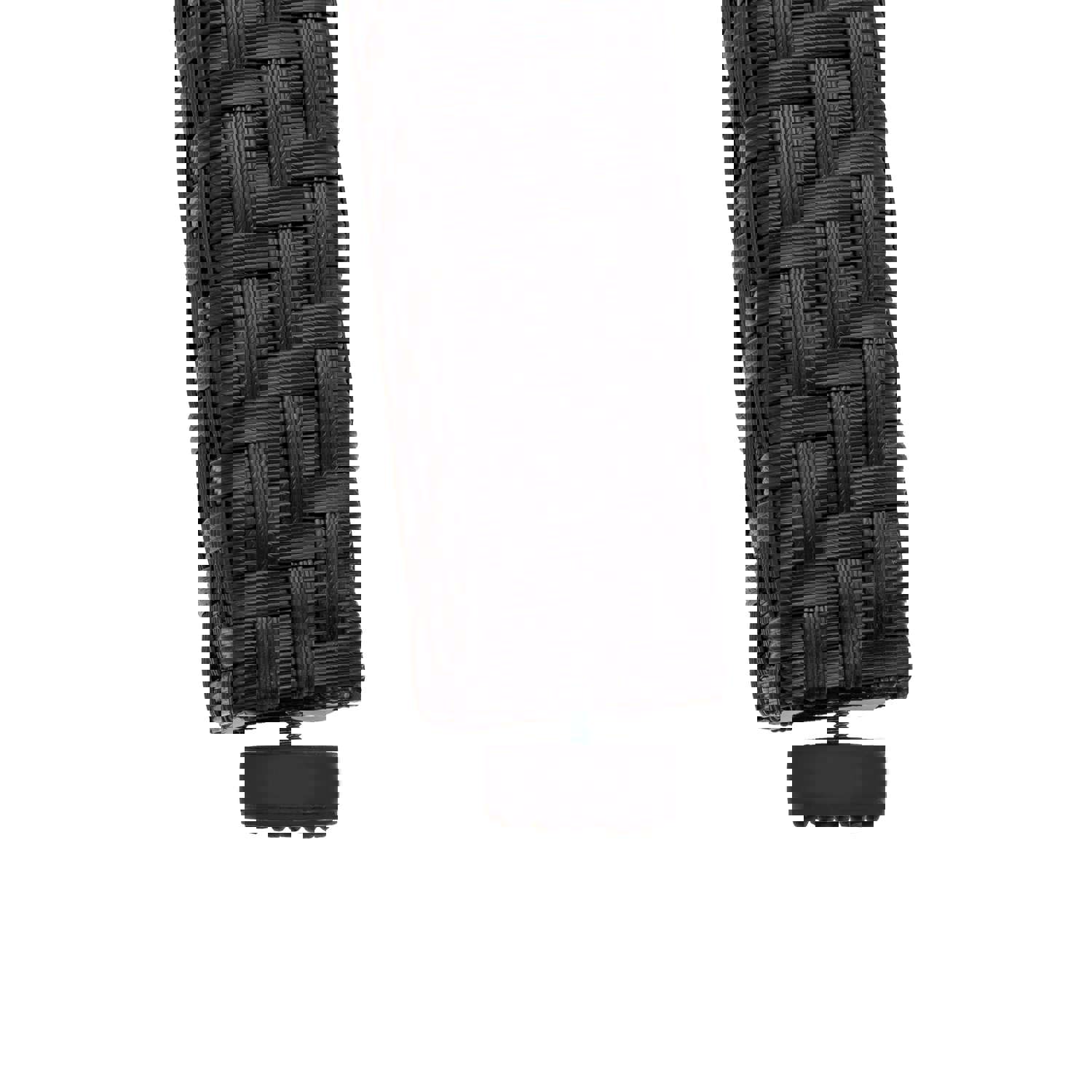 TOPMAX 7-piece Outdoor Wicker Dining Set with Beige Cushion (Black)