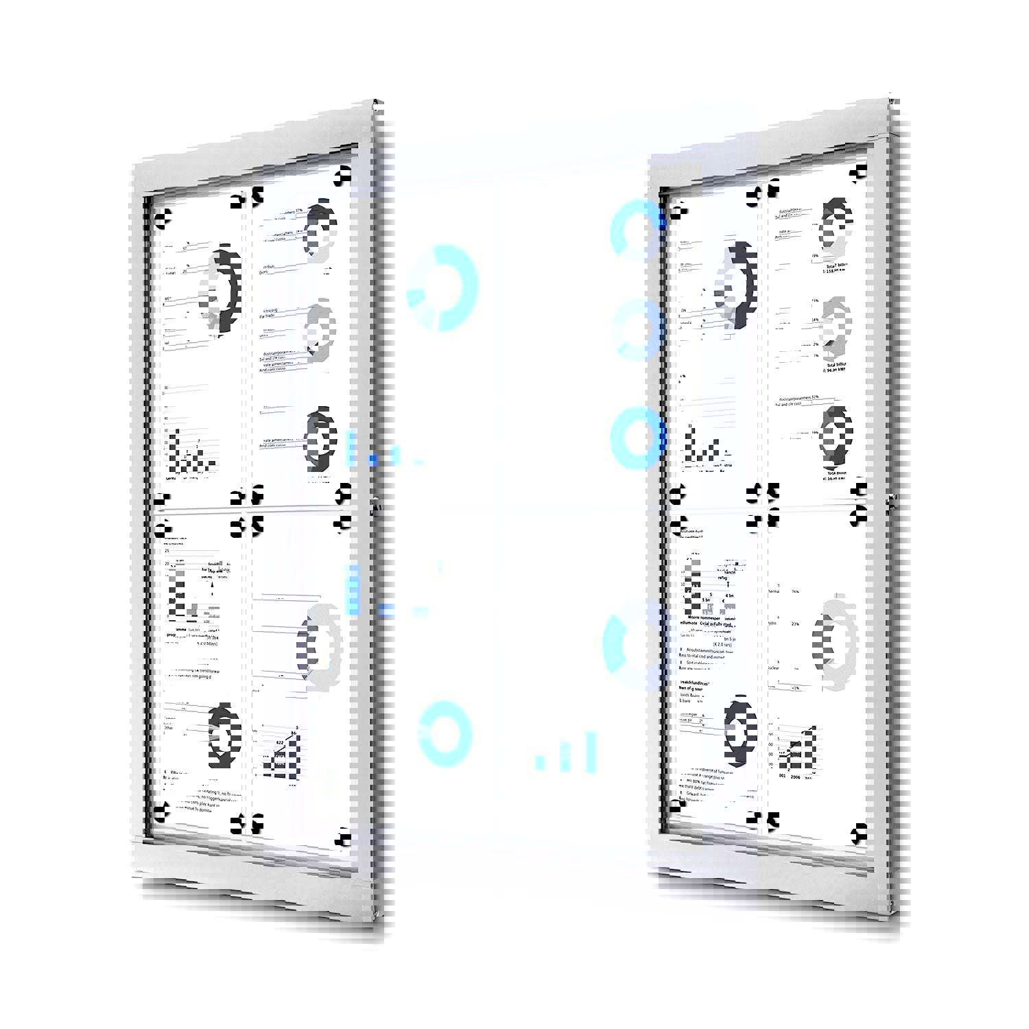 Enclosed Notice Board with Swing Door for Indoor and Outdoor Use